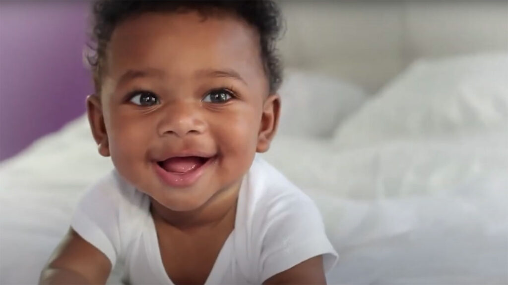 Smiling baby in Advocate Condell Medical Center virtual tour video