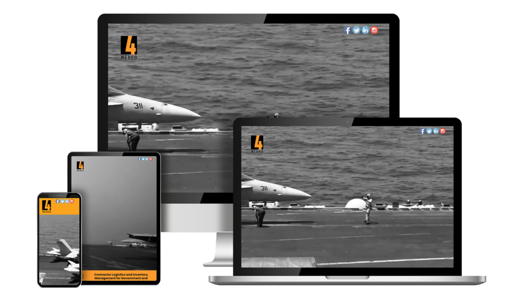 Mereo4 corporate website displayed across desktop, tablet, and mobile devices